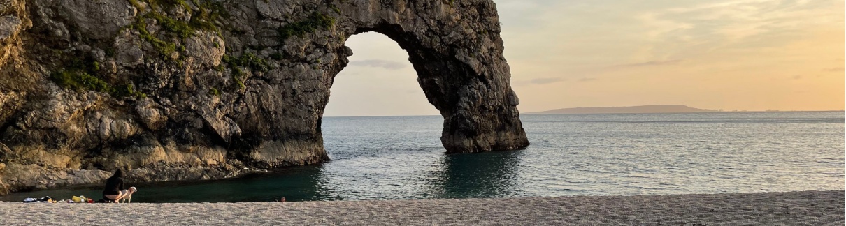Durdle Door beach in Dorset.