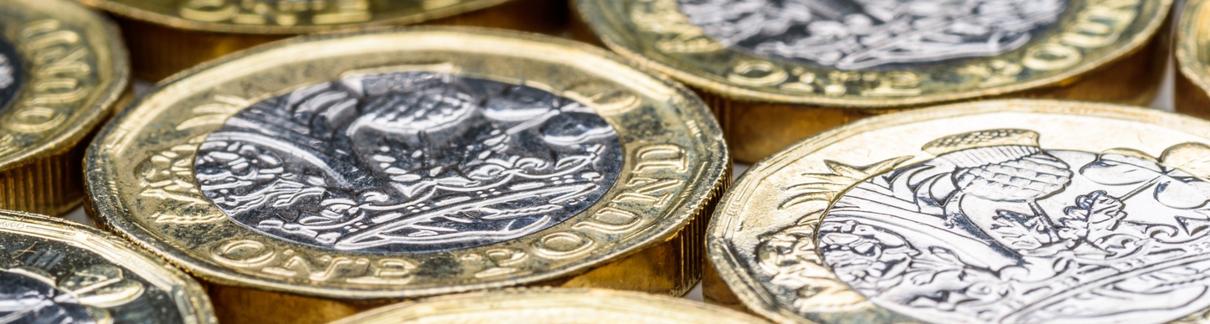 Stack of pound coins